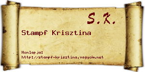 Stampf Krisztina névjegykártya