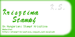 krisztina stampf business card